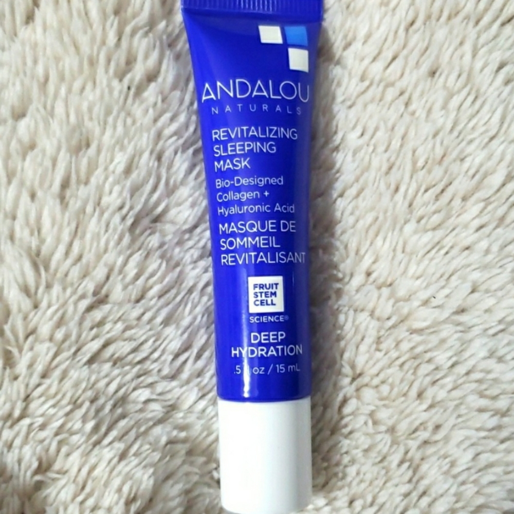 ANDALOU DEEP HYDRATION REVITALIZING SLEEPING MASK W/COLLAGEN & HYALURONIC  ACID.